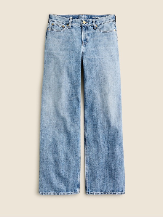 J. Crew Denim - NWT J Crew Low Rise Wide Leg Jeans Sydney Wash 28 Cotton Relaxed Fit